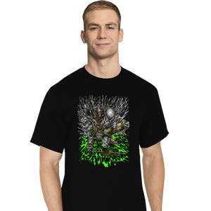 Daily_Deal_Shirts T-Shirts, Tall / Large / Black Wolf Knight