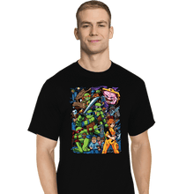 Load image into Gallery viewer, Daily_Deal_Shirts T-Shirts, Tall / Large / Black TMNT Pilgrim
