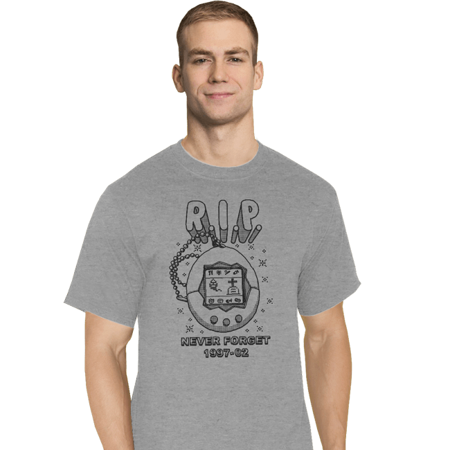 Secret_Shirts T-Shirts, Tall / Large / Sports Grey RIP Tamagotchi