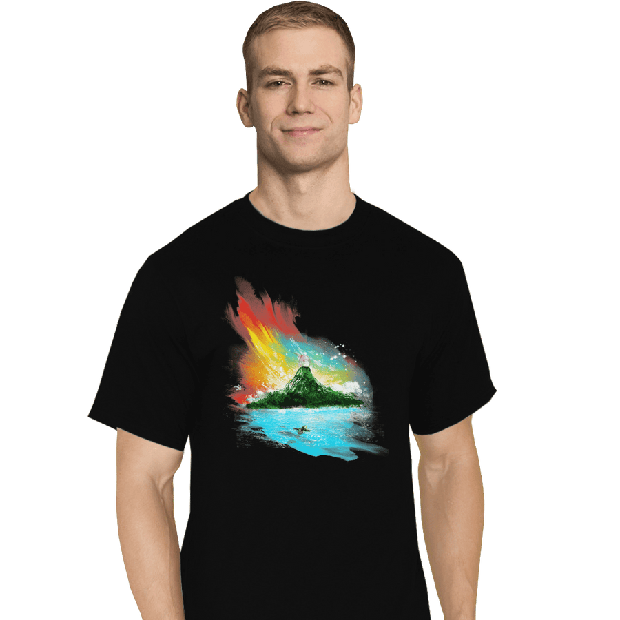 Shirts T-Shirts, Tall / Large / Black Sunset On Koholint