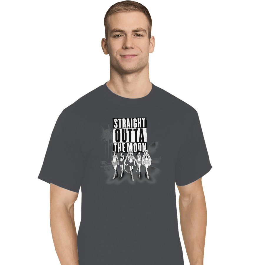 Shirts T-Shirts, Tall / Large / Charcoal Straight Outta The Moon