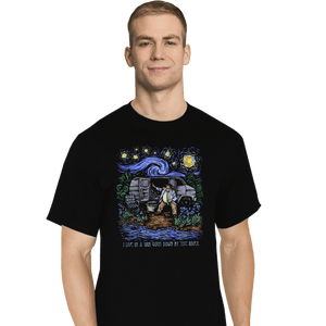 Secret_Shirts T-Shirts, Tall / Large / Black Van Gogh By The River