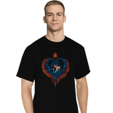 Load image into Gallery viewer, Shirts T-Shirts, Tall / Large / Black Heart On Fire
