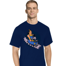 Load image into Gallery viewer, Daily_Deal_Shirts T-Shirts, Tall / Large / Navy Emperor&#39;s New Roller Coaster
