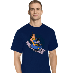 Daily_Deal_Shirts T-Shirts, Tall / Large / Navy Emperor's New Roller Coaster