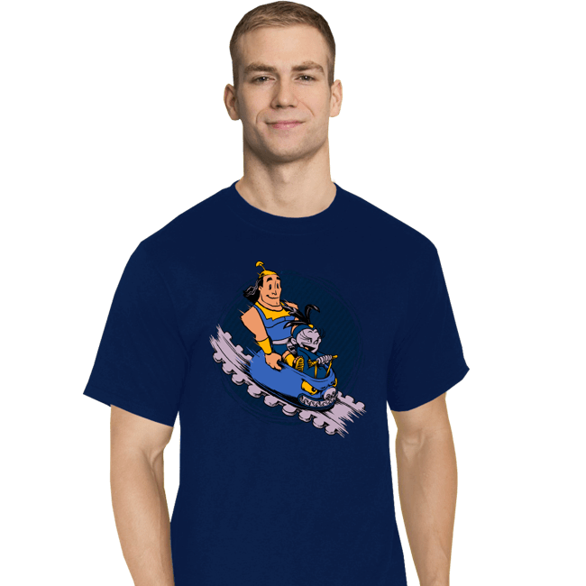 Daily_Deal_Shirts T-Shirts, Tall / Large / Navy Emperor's New Roller Coaster