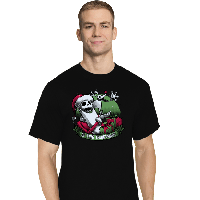 Daily_Deal_Shirts T-Shirts, Tall / Large / Black Is This Christmas?