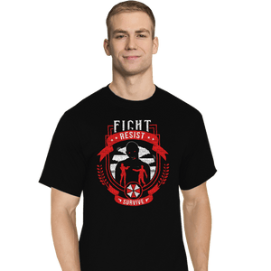 Shirts T-Shirts, Tall / Large / Black Fight, Resist, Survive