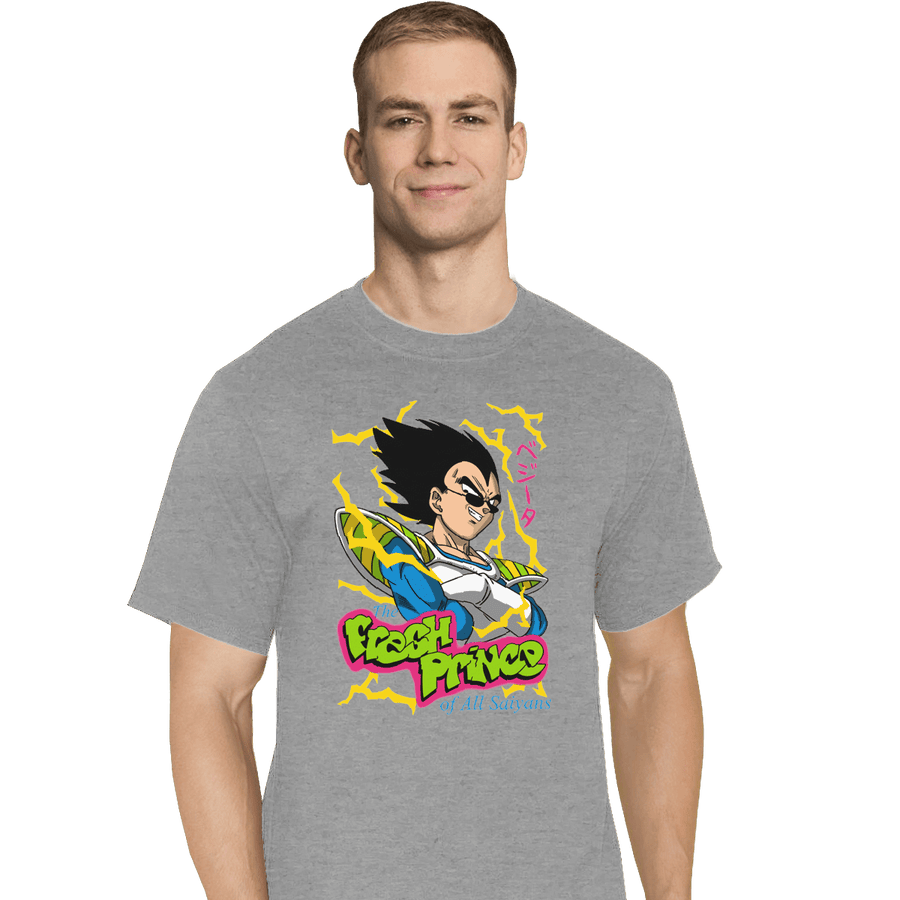 Shirts T-Shirts, Tall / Large / Sports Grey Fresh Prince Of All Saiyans