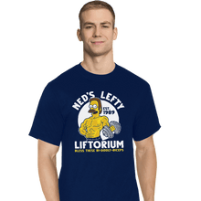 Load image into Gallery viewer, Shirts T-Shirts, Tall / Large / Navy Ned&#39;s Lefty Liftorium
