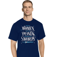 Load image into Gallery viewer, Daily_Deal_Shirts T-Shirts, Tall / Large / Navy Strange Women
