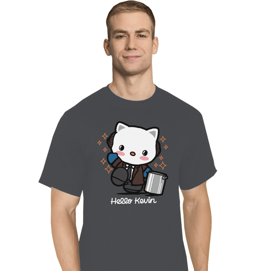 Shirts T-Shirts, Tall / Large / Charcoal Hello Kevin