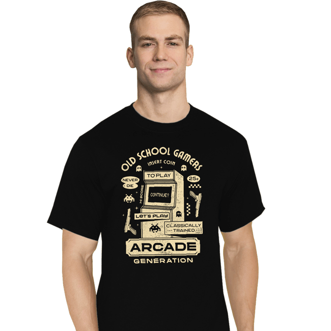 Shirts T-Shirts, Tall / Large / Black Arcade Gamers