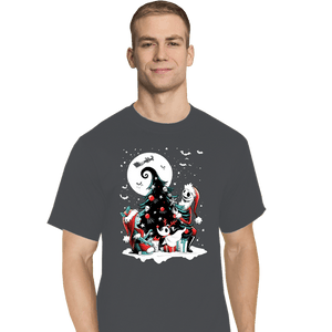 Daily_Deal_Shirts T-Shirts, Tall / Large / Charcoal Christmas Nightmare