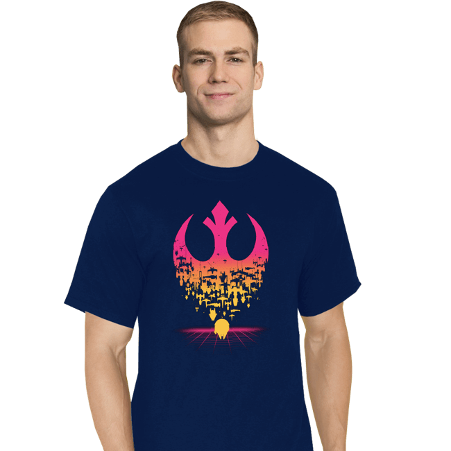 Daily_Deal_Shirts T-Shirts, Tall / Large / Navy Fractured Rebellion 1984