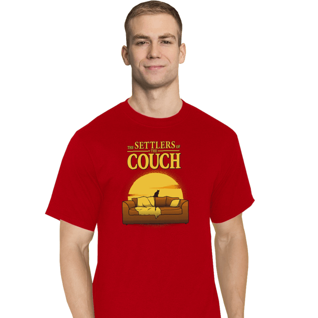 Daily_Deal_Shirts T-Shirts, Tall / Large / Red The Settlers Of The Couch