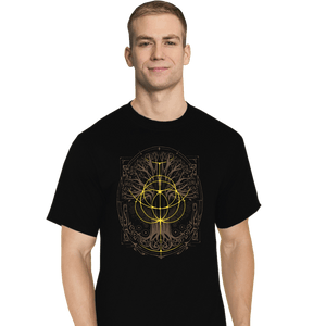 Daily_Deal_Shirts T-Shirts, Tall / Large / Black Golden Rings