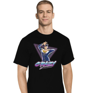 Shirts T-Shirts, Tall / Large / Black Crazy Diamond - Josuke