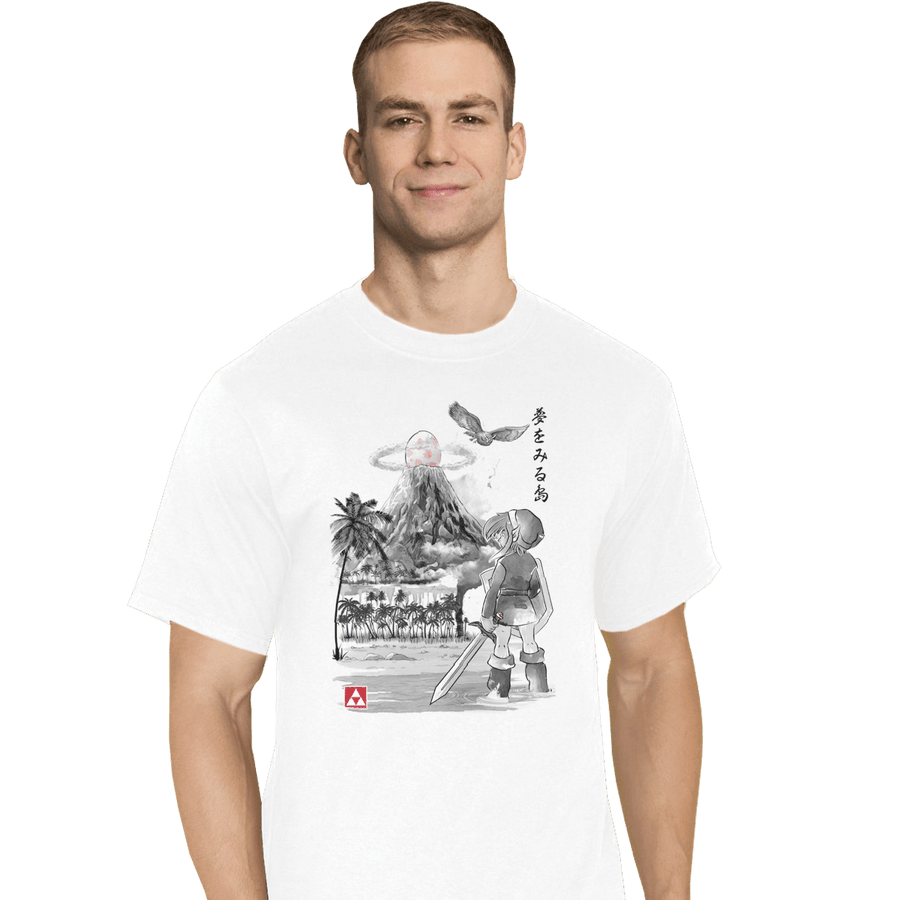Shirts T-Shirts, Tall / Large / White Link's Awakening Sumi-e