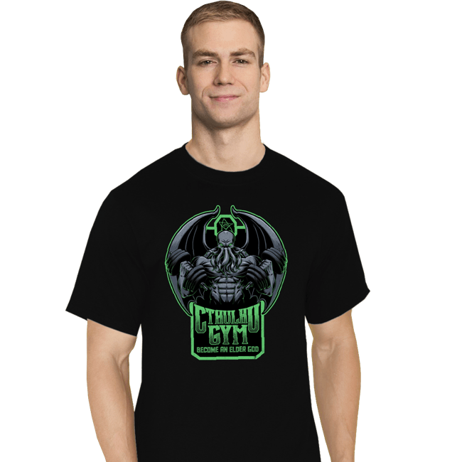 Daily_Deal_Shirts T-Shirts, Tall / Large / Black Cthulhu Gym
