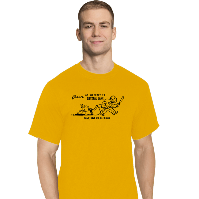 Daily_Deal_Shirts T-Shirts, Tall / Large / White Go To Camp Crystal Lake