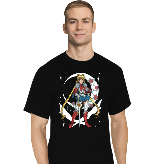 Daily_Deal_Shirts T-Shirts, Tall / Large / Black Full Armor Moon