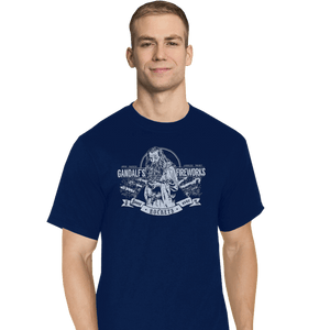 Secret_Shirts T-Shirts, Tall / Large / Navy Gandalf's Fireworks