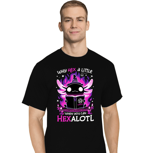 Daily_Deal_Shirts T-Shirts, Tall / Large / Black Axolotl Witching Hour