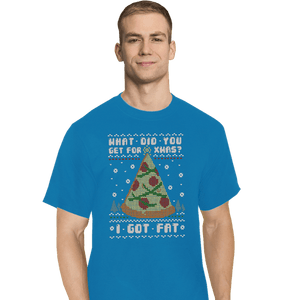 Shirts T-Shirts, Tall / Large / Royal Blue Fatty Christmas
