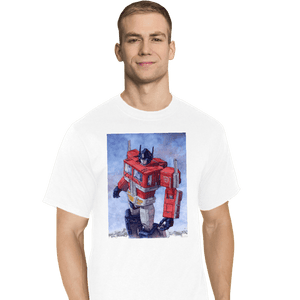 Secret_Shirts T-Shirts, Tall / Large / White Optimus Watercolor