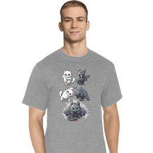 Load image into Gallery viewer, Shirts T-Shirts, Tall / Large / Sports Grey Night Fury Fusion
