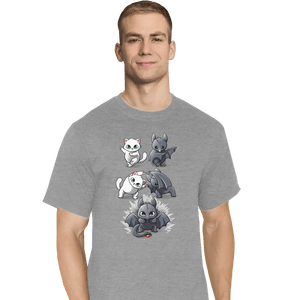 Shirts T-Shirts, Tall / Large / Sports Grey Night Fury Fusion