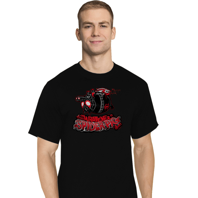 Secret_Shirts T-Shirts, Tall / Large / Black Spider-Pig - 1610