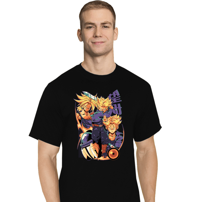 Daily_Deal_Shirts T-Shirts, Tall / Large / Black Saiyan Time Traveller