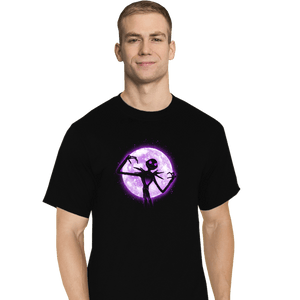 Shirts T-Shirts, Tall / Large / Black Moonlight Skeleton