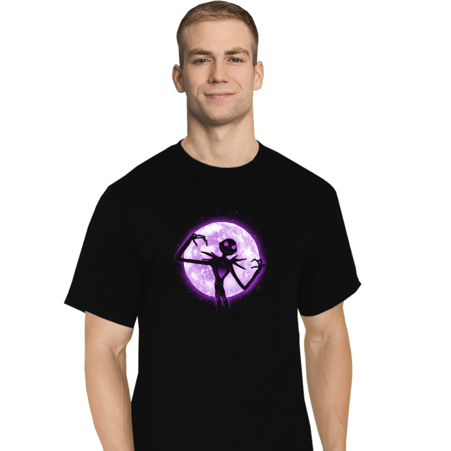 Shirts T-Shirts, Tall / Large / Black Moonlight Skeleton