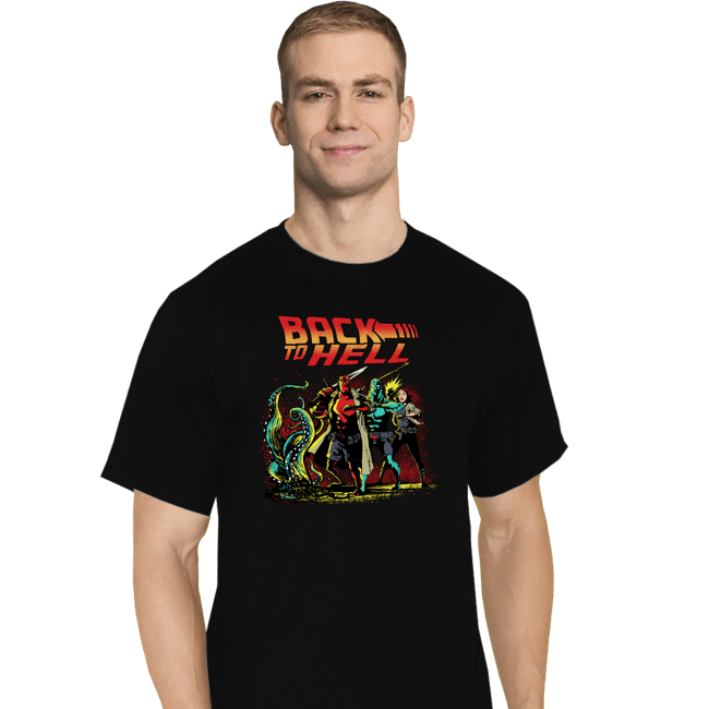 Secret_Shirts T-Shirts, Tall / Large / Black Back To Hell