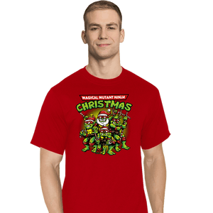 Daily_Deal_Shirts T-Shirts, Tall / Large / Red Christmas Ninjas