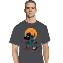 Load image into Gallery viewer, Daily_Deal_Shirts T-Shirts, Tall / Large / Charcoal Alien And Girl Gazing At The Moon
