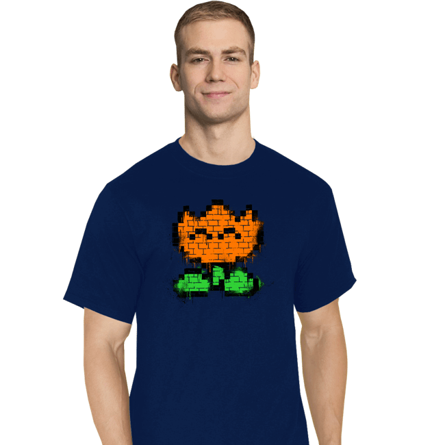 Secret_Shirts T-Shirts, Tall / Large / Navy Flower Graffiti
