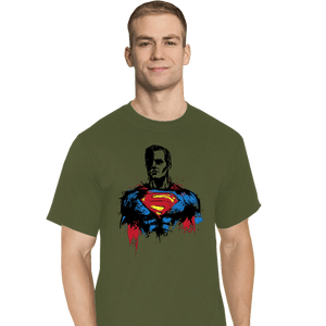 Shirts T-Shirts, Tall / Large / Military Green Return Of Kryptonian