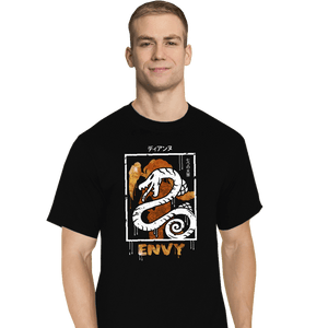 Shirts T-Shirts, Tall / Large / Black Sin of Envy Serpent