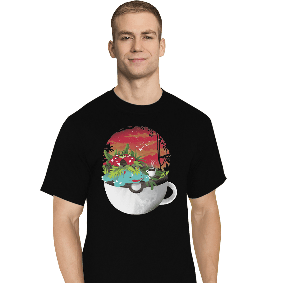 Shirts T-Shirts, Tall / Large / Black Cup Of Grass
