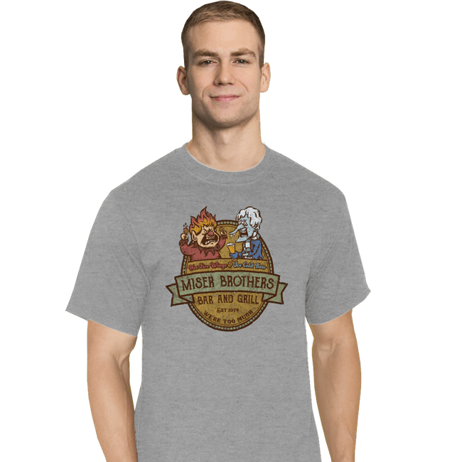 Daily_Deal_Shirts T-Shirts, Tall / Large / Sports Grey Miser Bros Bar