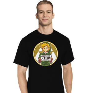 Shirts T-Shirts, Tall / Large / Black Dude, I'm Not Zelda