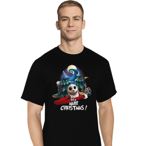 Shirts T-Shirts, Tall / Large / Black Let's Make Christmas