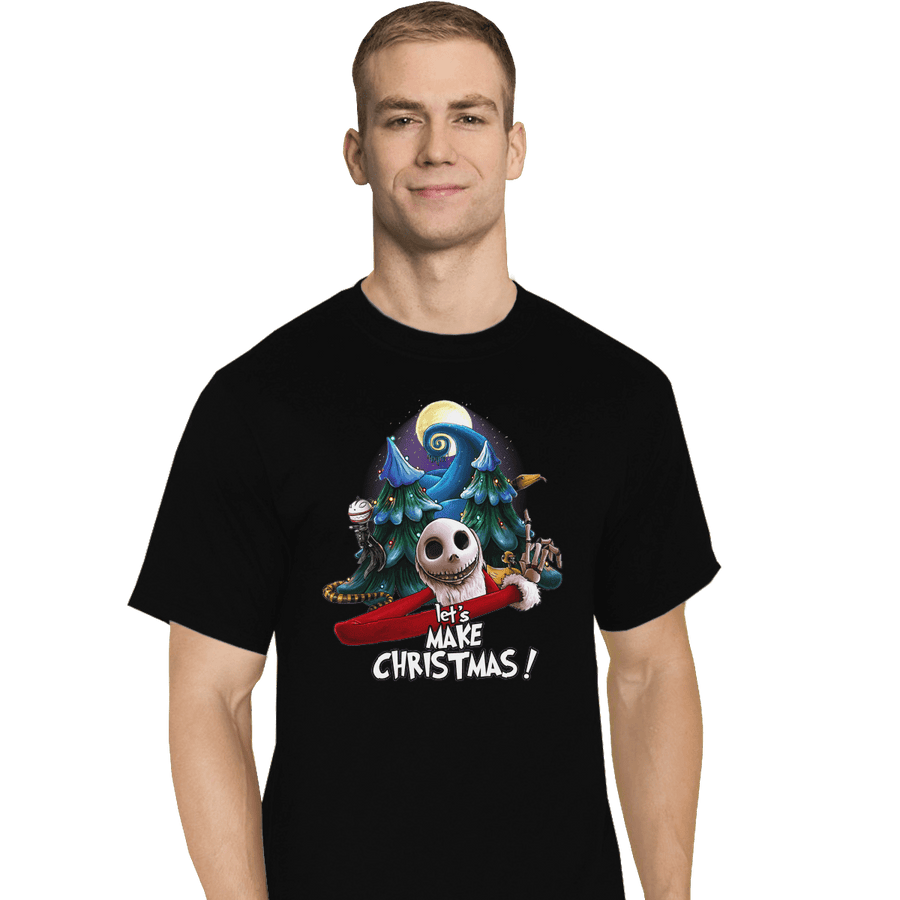 Shirts T-Shirts, Tall / Large / Black Let's Make Christmas
