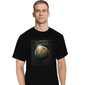 Shirts T-Shirts, Tall / Large / Black Life On Middle Earth