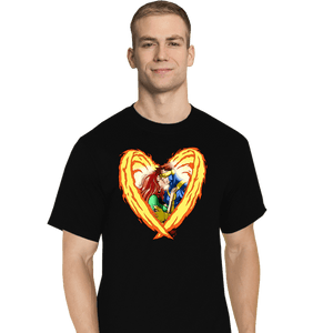 Daily_Deal_Shirts T-Shirts, Tall / Large / Black Burning Love