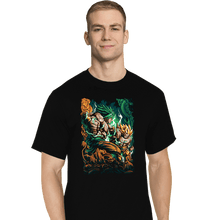 Load image into Gallery viewer, Daily_Deal_Shirts T-Shirts, Tall / Large / Black Saiyan Fight
